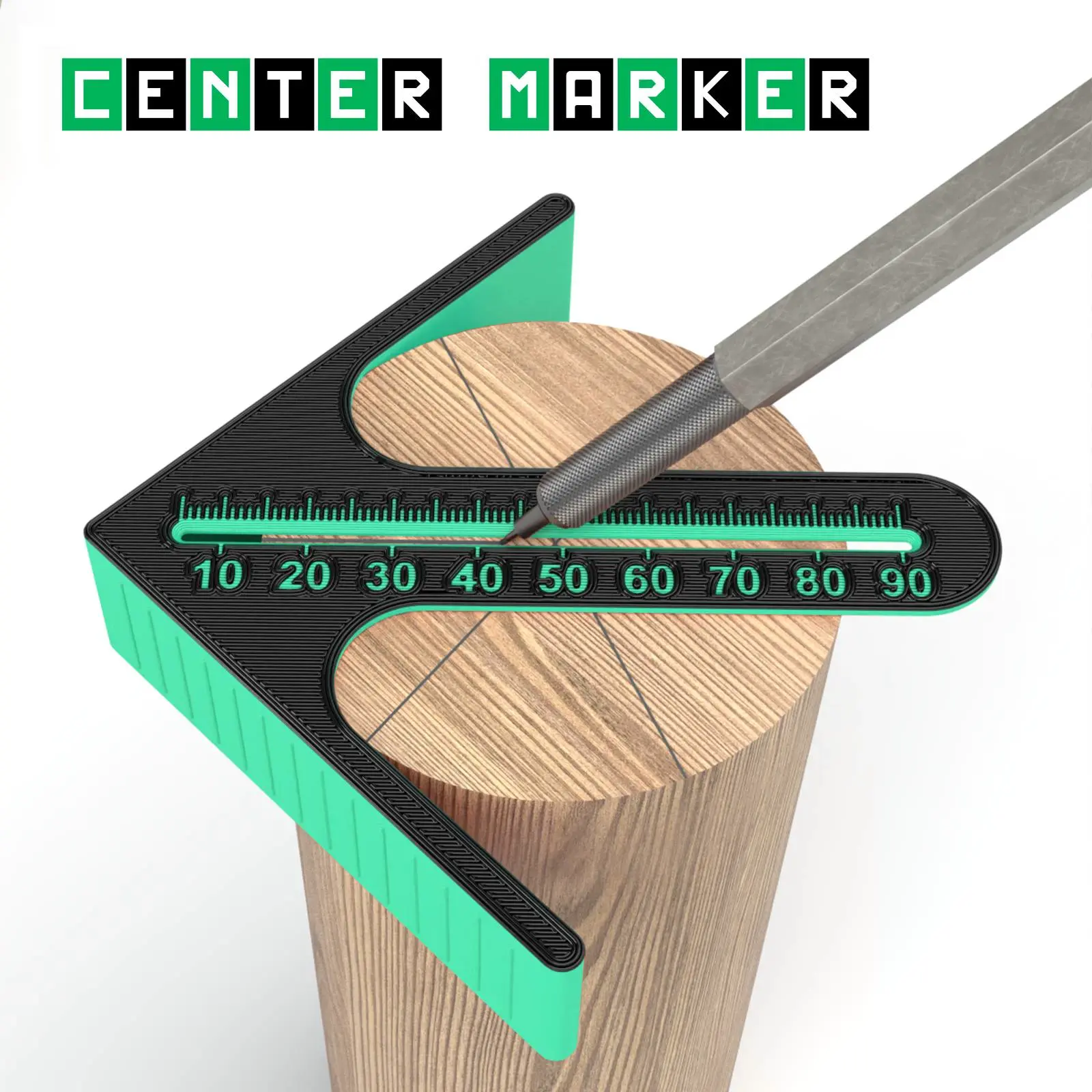 3D Printer Files | 3MF File | Center marker with ruler | Creality Cloud
