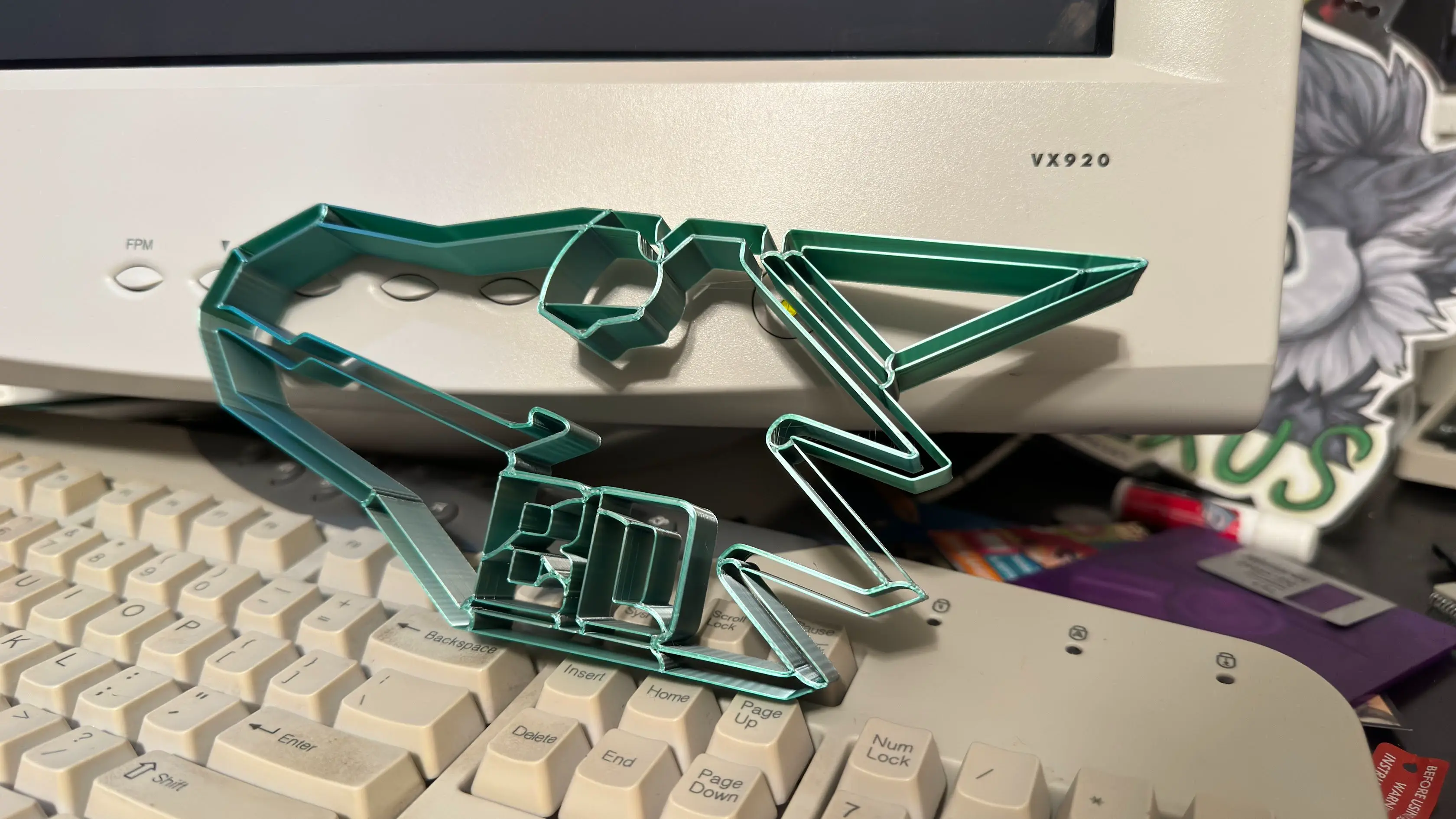 Bad Dragon wireframe. Talking mouth