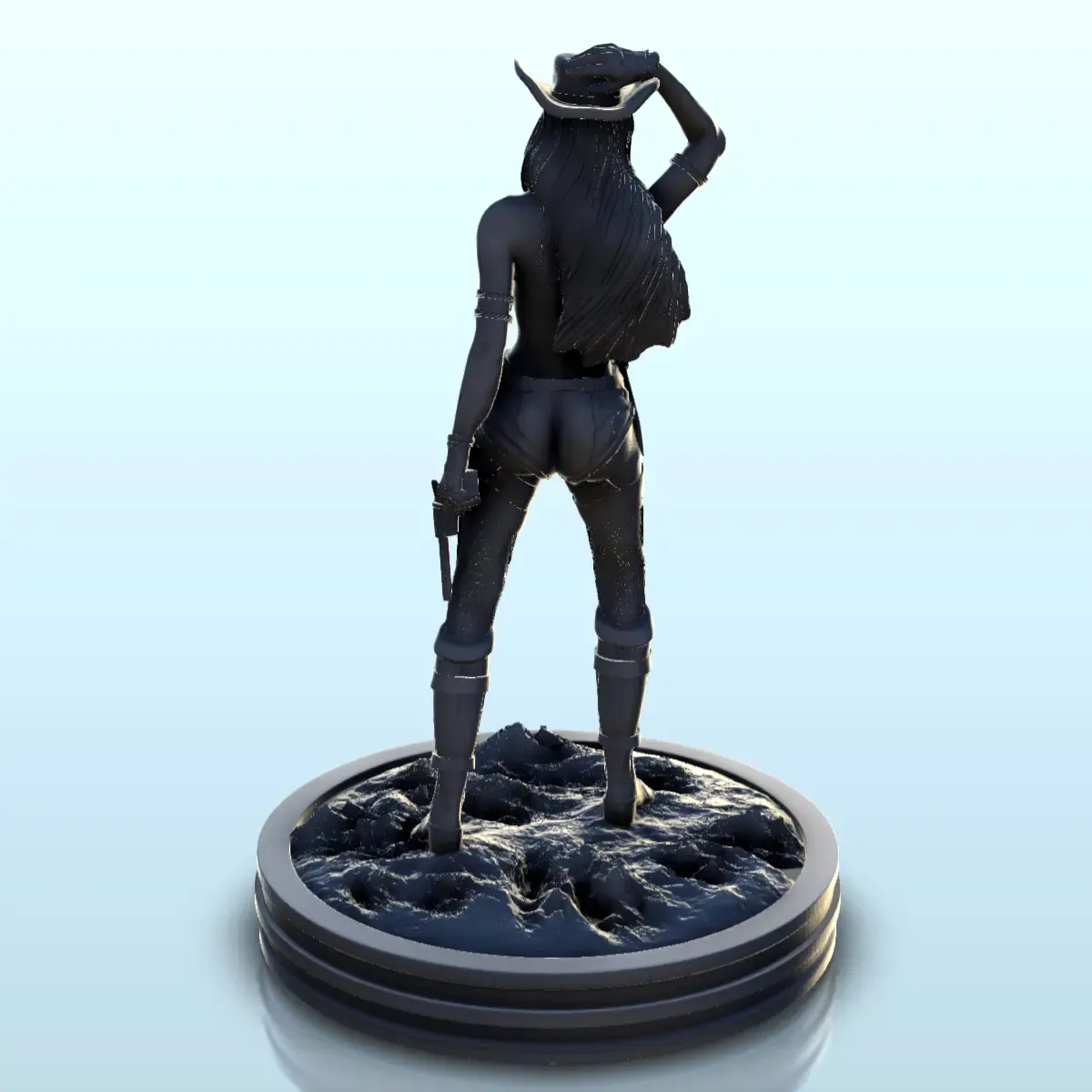Woman with knives and revolver (19) - Old West Figure mini