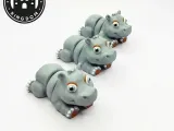 Flexi Tiny Hippo, Keycahin version and 3MF files included-4