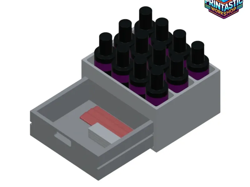 COMPACT NAIL GEL ORGANIZER 💅 – 2-LEVEL STORAGE BOX FOR GEL