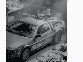 HueForge Delorian Fan Art B&W