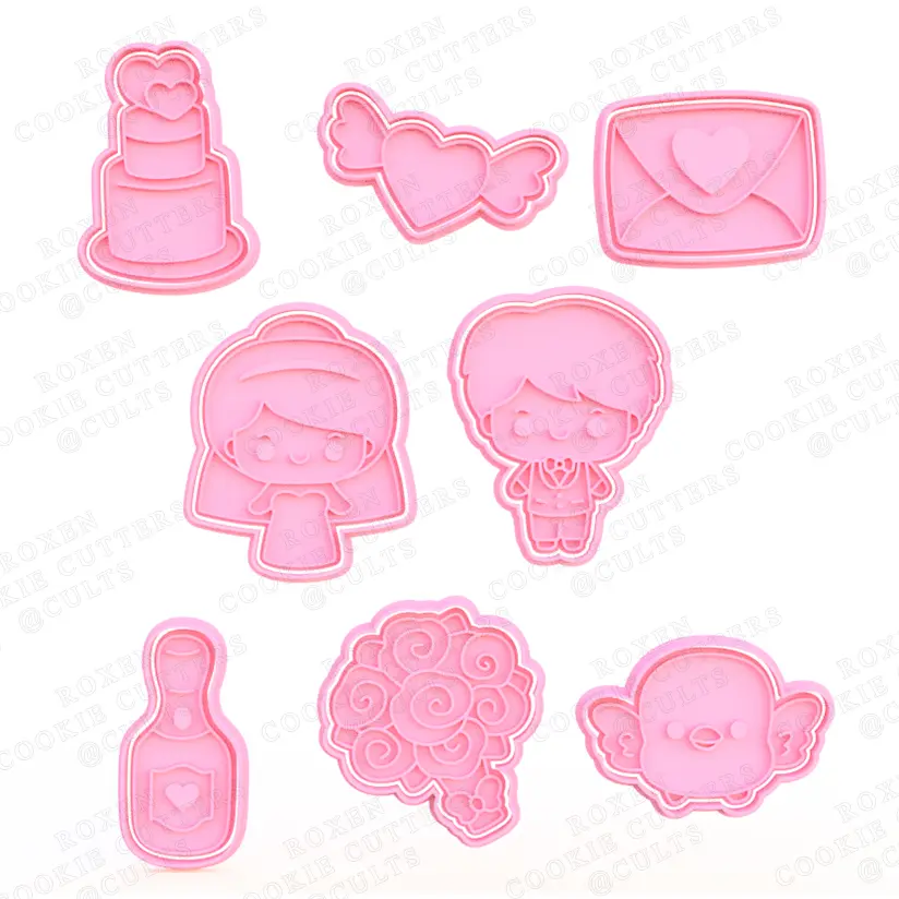 Wedding cookie cutter set of 8