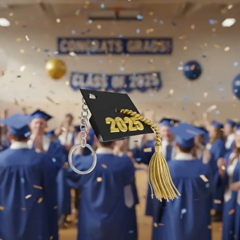 graduation cap keychain