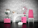 Modern 3-Drawer Computer Desk 1:12 scale for Dollhouses-6