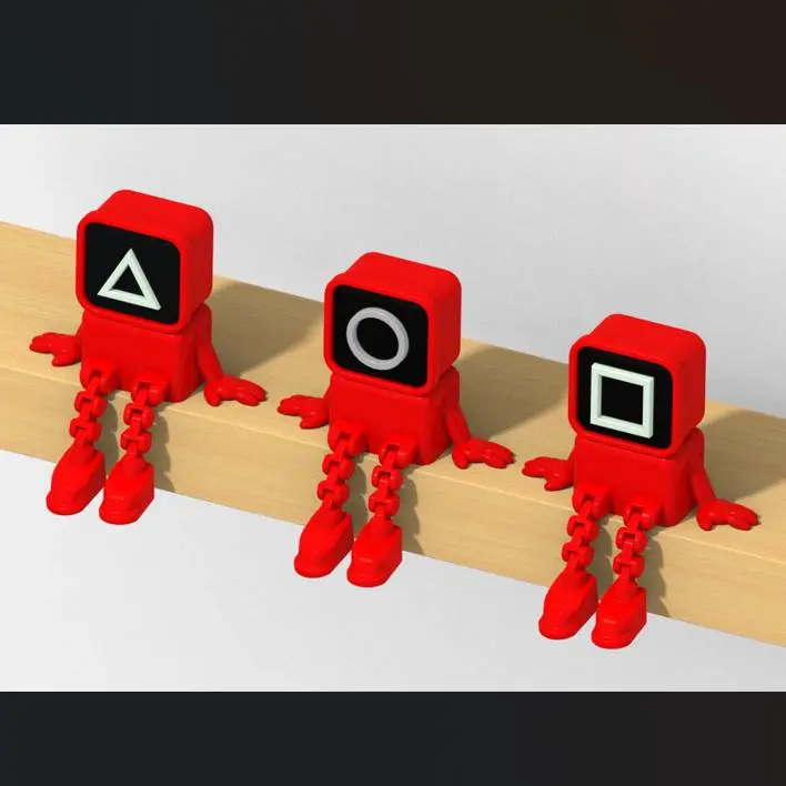 Squid Game 3-Piece Set – Fun 3D Printable Figures - STL