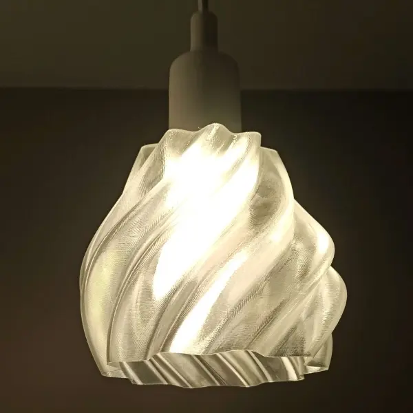 Spiral-shaped lampshade