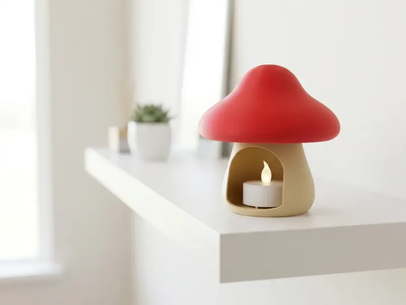 Minimalist Mushroom LED Candle Holder for Tealights