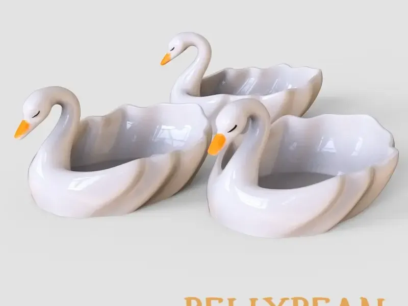 JOYERO CON DISEÑO DE CISNE/ DULCERO/ CUENCO PARA LLAVES/ DECORACIÓN DEL HOGAR