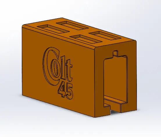 mODELO 3D DE UN PORTAPISTOLAS 1911