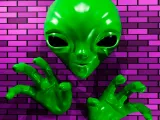 ALIEN WALL MOUNTED | ALIEN PLAQUE | UFO | NO SUPPORTS-1