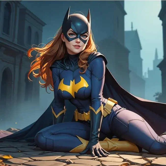 Batgirl sitting