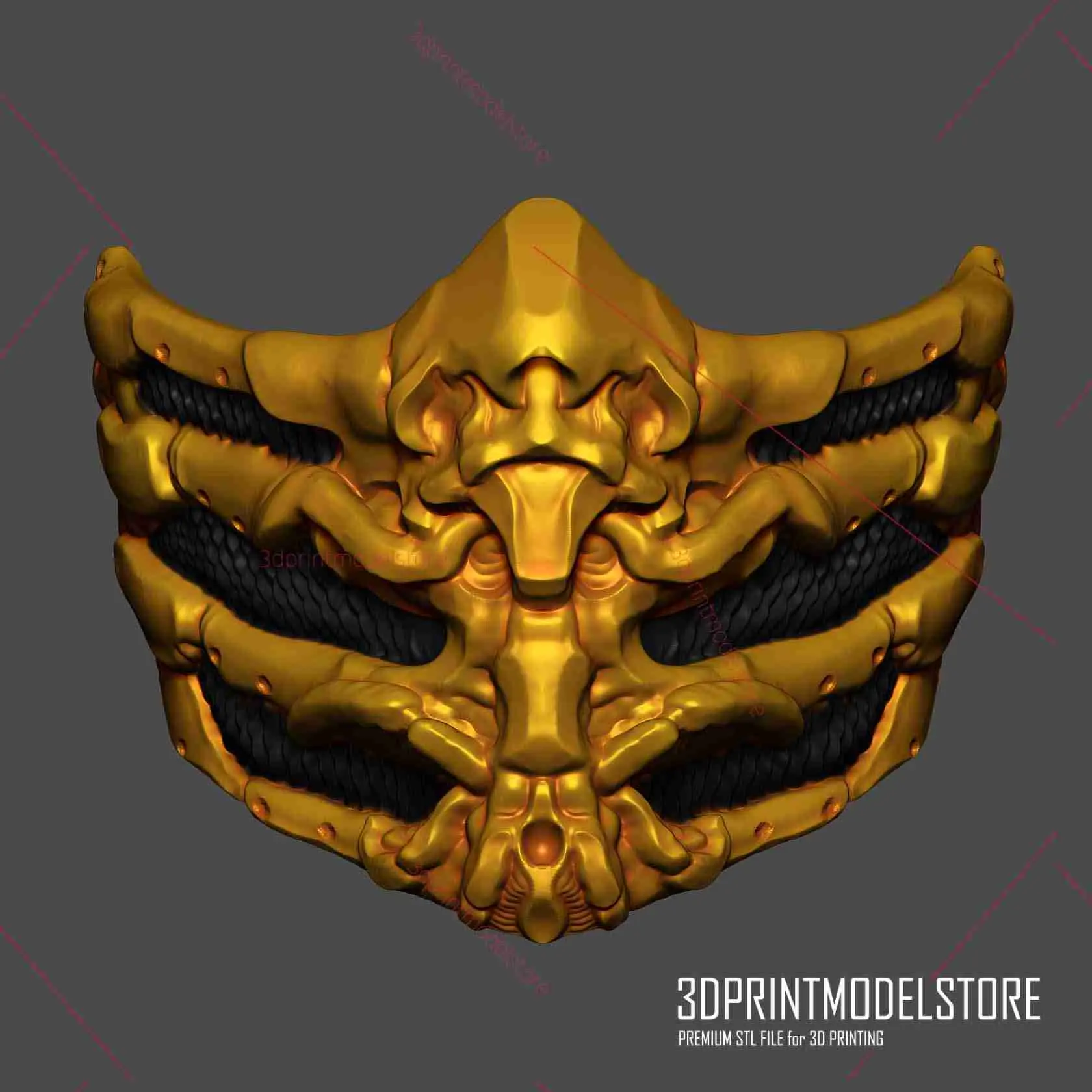 Scorpion Máscara Mortal Kombat Cosplay Disfraz de Halloween