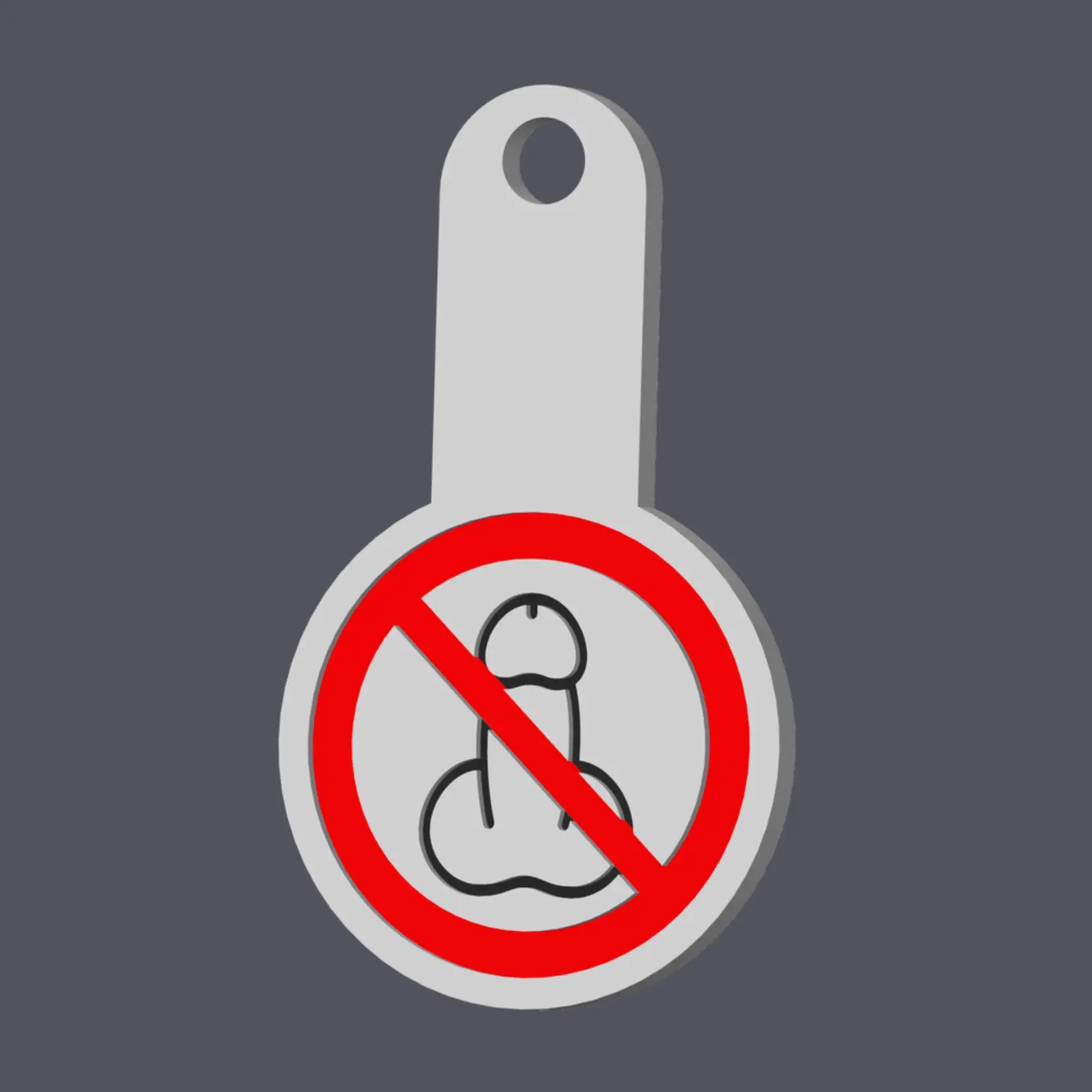 Penis Forbidden - Traffic Sign - Shopping Cart Coin v2