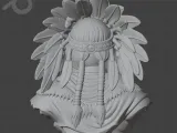 Native American Chief Bust STL – Single Color 3D Print Model-5