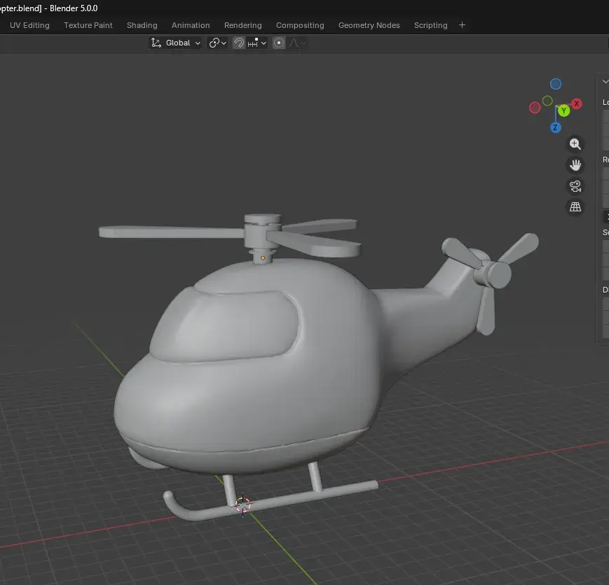 Simple Helicopter Toy for Kids - Easy print