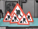 Men At Work Road Sign-3