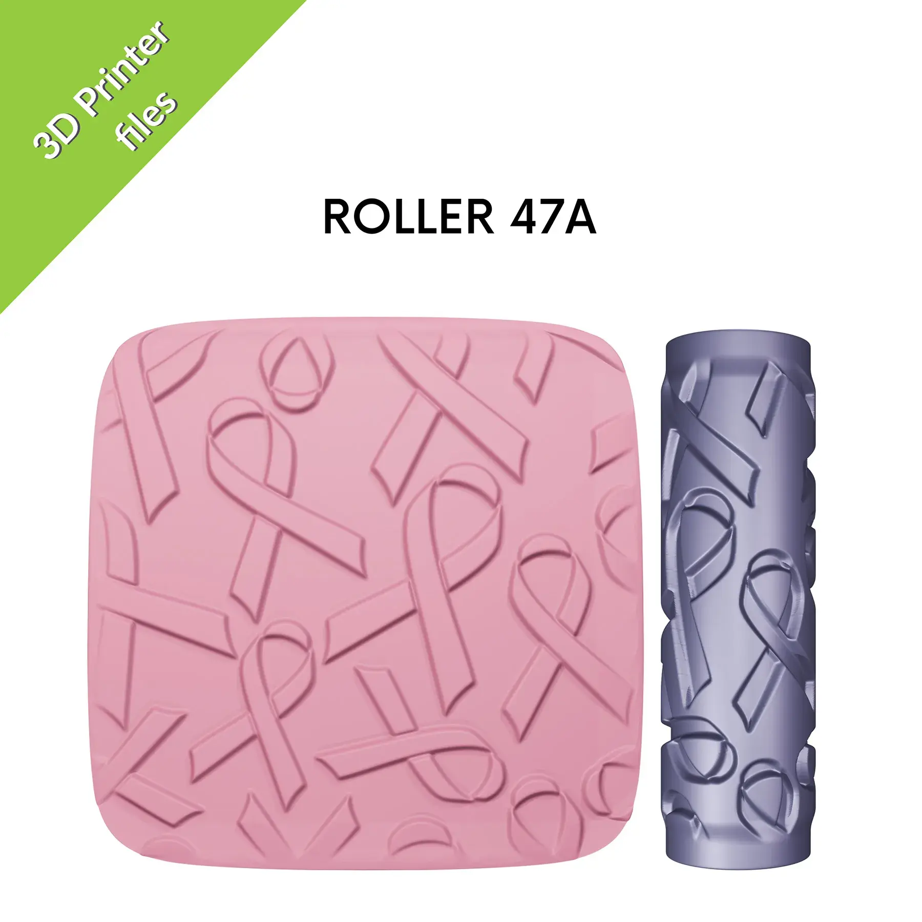 3D Printer Files | 3MF File | Texture rollers, cancer awareness ribbon ...