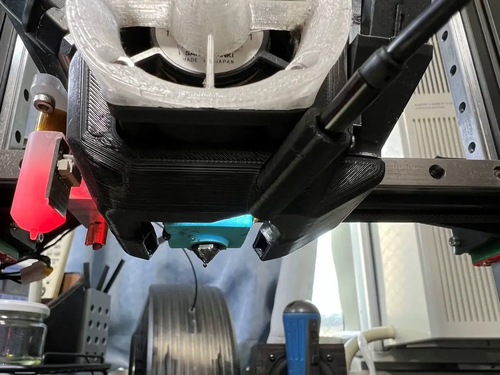 Fan shroud with scope camera mount for Micro Swiss NG Extrud