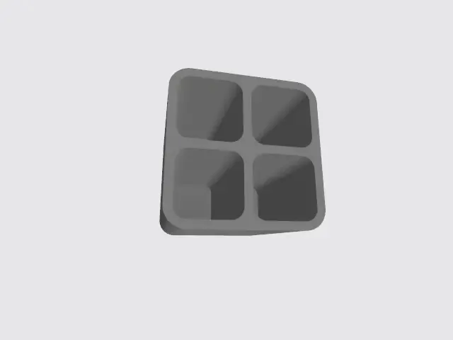set box with compartments, thk 2mm, in size 15x15mm