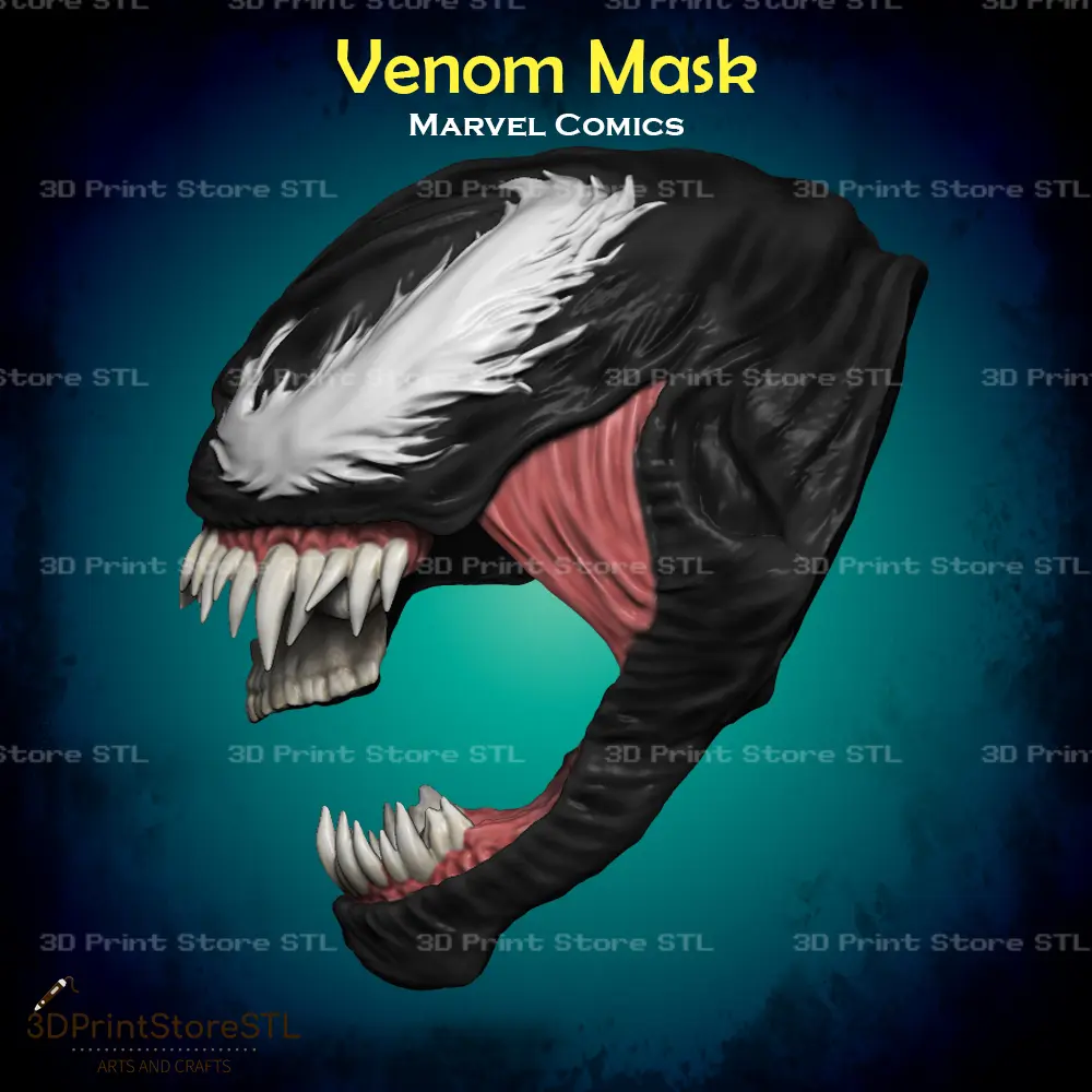 Venom Maske Cosplay Marvel Comics - STL-Datei