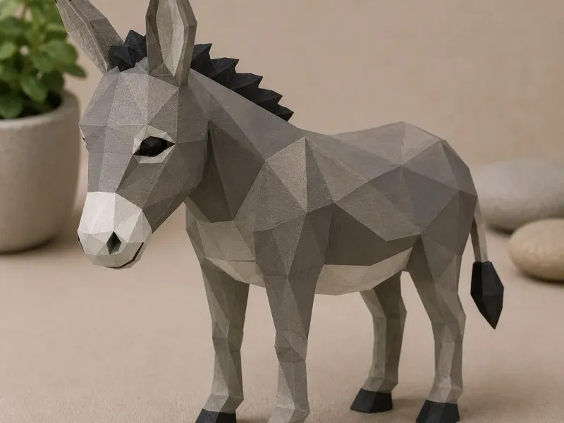 Low Poly Donkey