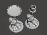 cherub candle stick holder-4