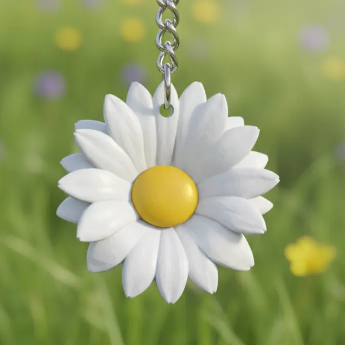 llavero flor margarita