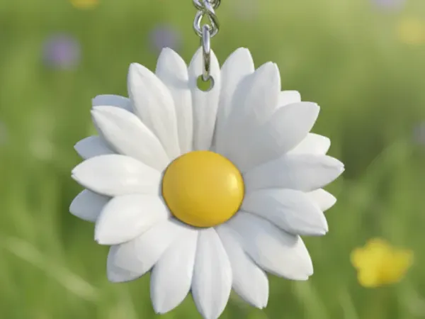 llavero flor margarita