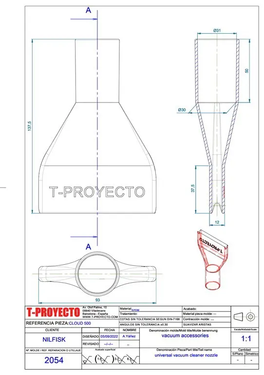 Universal vacuum cleaner nozzle - Boquilla aspirador