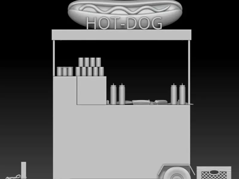 New York Hot Dog Cart Props