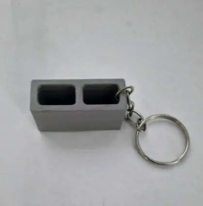 Concrete Block Keychain