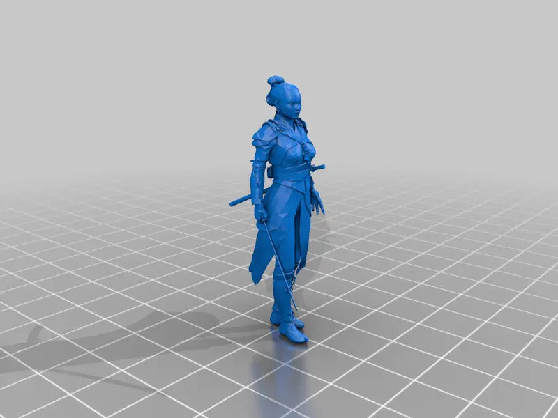 samurai with cyber arm - dnd pc - dp