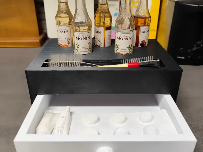 Monin Koffiesiroop Opbergset met Rubberen Voetjes