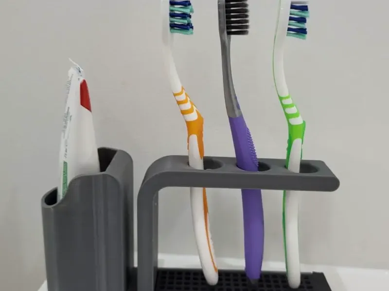 toothbrush and toothpaste holder