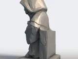Low Poly Halloween Ghost - Geometric Ghost Figure-2