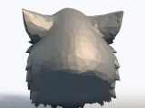 Low Poly Angry Wolf Head - Geometric Wolf Sculpture-4