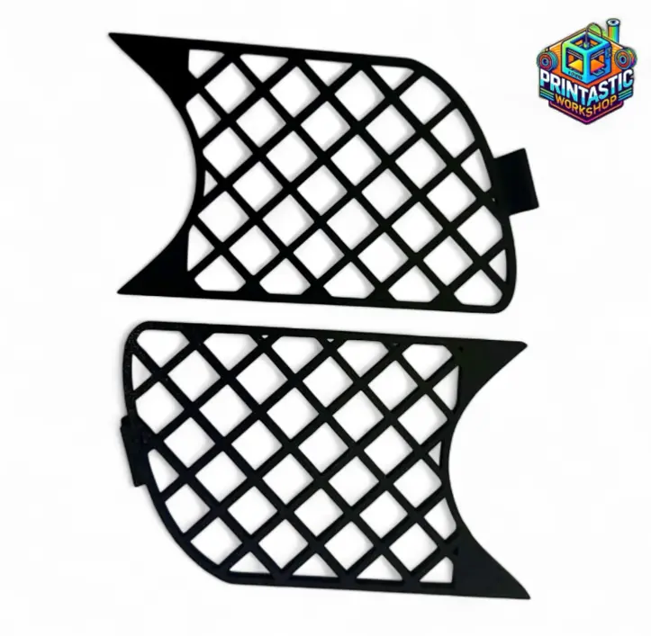 BMW E46 M-TECH FOG LIGHT MESH COVERS – FRONT BUMPER GRILLES