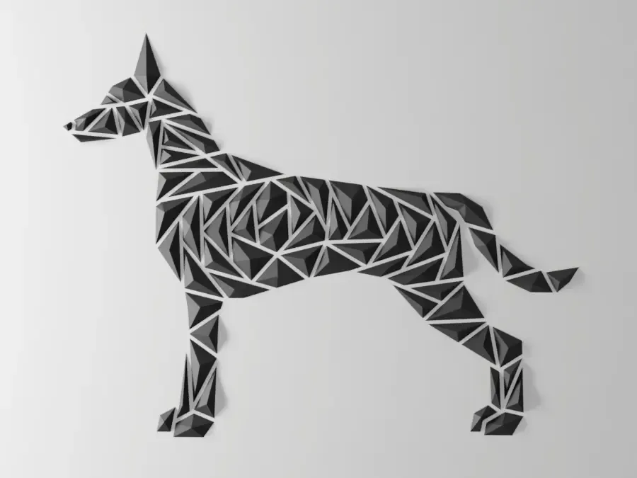 Geometric dog wall art - “Malinois style”