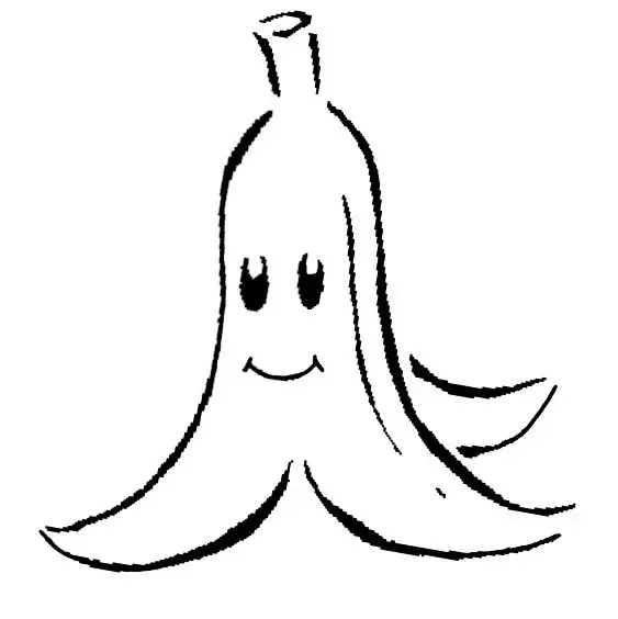 Mario Kart Bananenschalen-Schablone