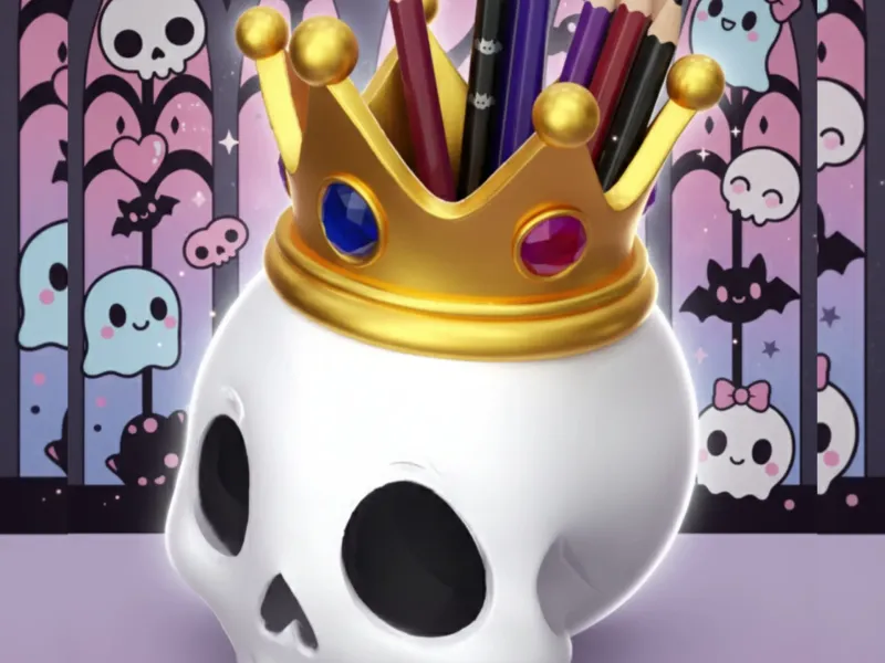 CROWNED SKULL - PENHOLDER