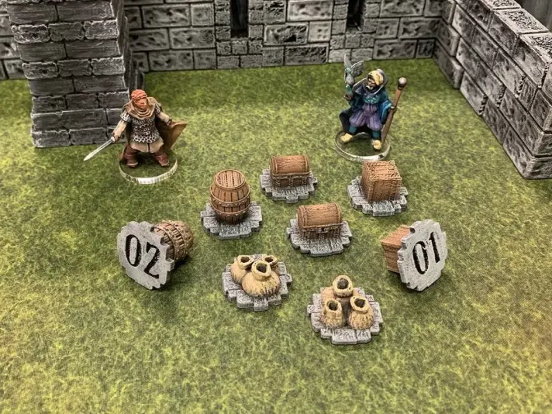 Numeric Fantasy Objective Markers (28mm/32mm scale)