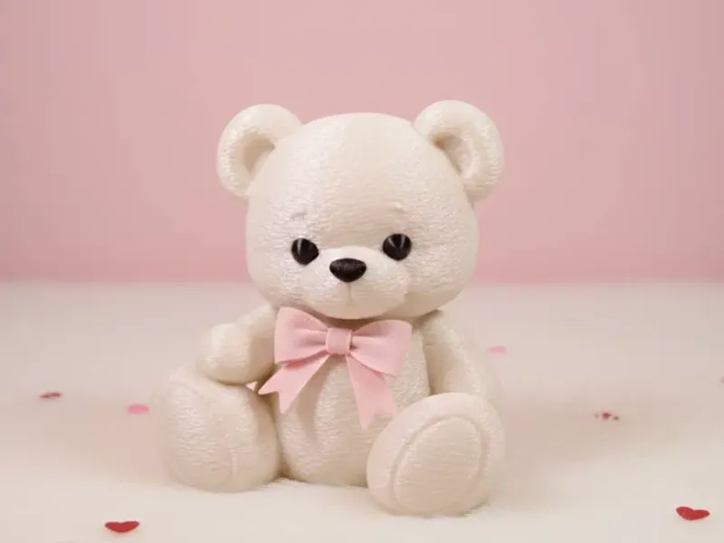 Cute bear love valentines day