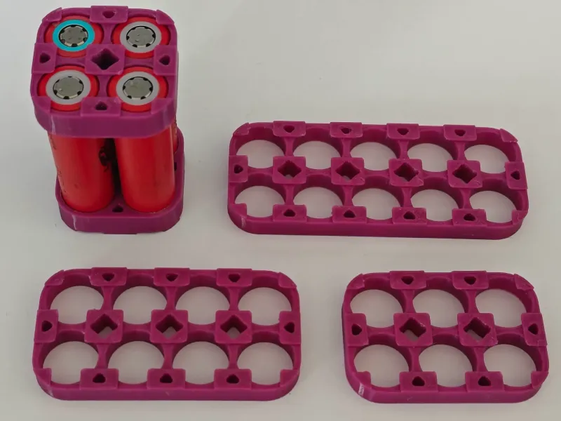 Spot Weld 18650 Battery Holders | 2x Row