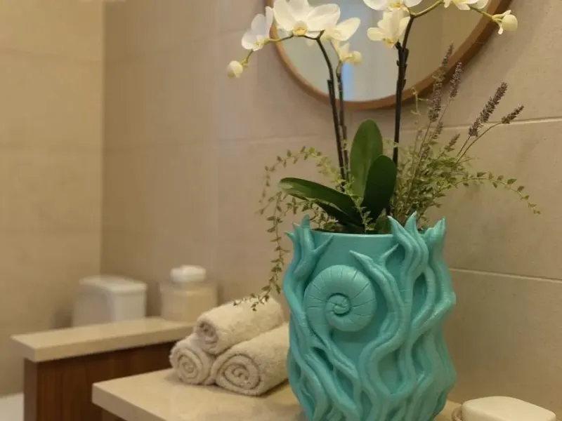 海洋主题贝壳花盆