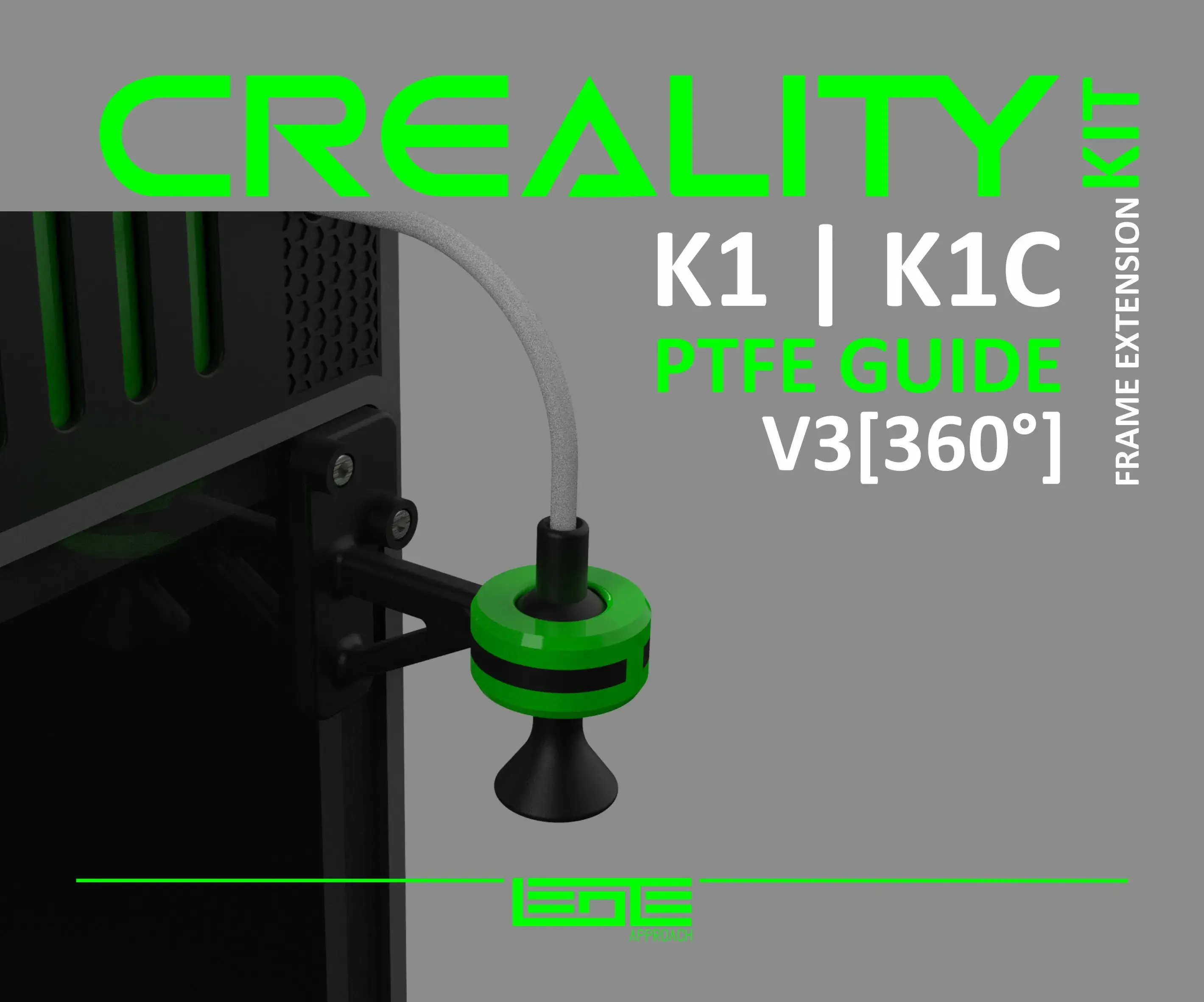 CREALITY K1|K1C|K1SE - PTFE TUBE GUIDE V3 [FOR LID RISER V3]