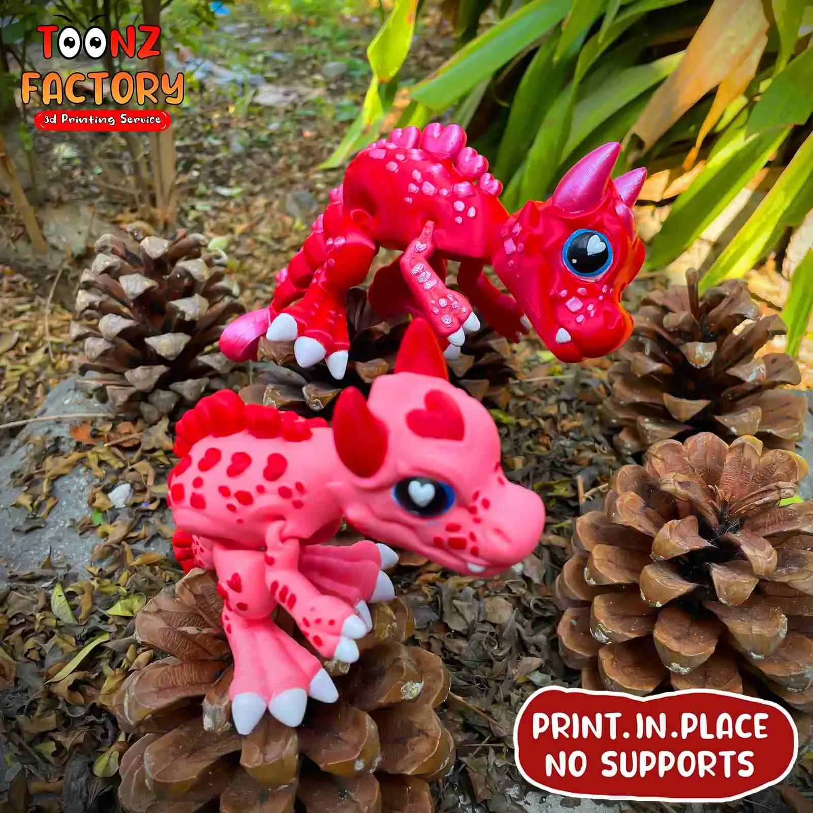 PRINT-IN-PLACE FLEXI IHEART DRAGON ARTICULATED