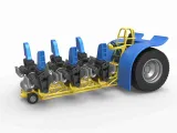 Pulling tractor with 6 engines V8 Version 1 Scale 1:25-0