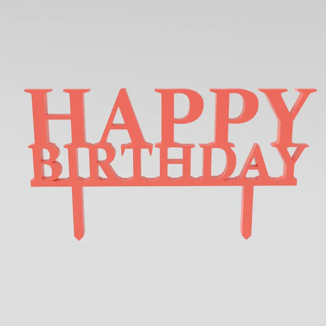 Topo de bolo feliz aniversário