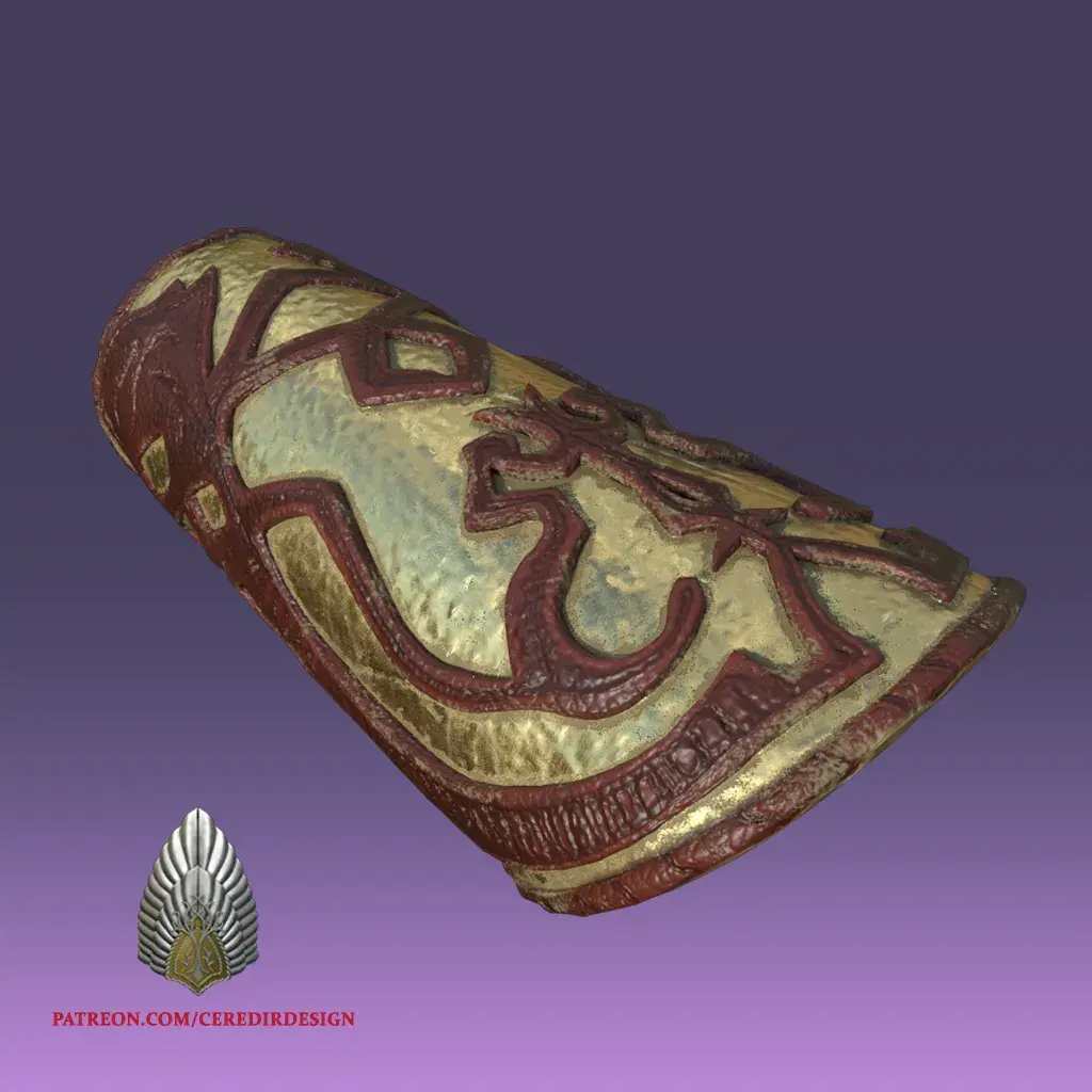 Theoden Önkol Eldiveni Yüzüklerin Efendisi 3D DİJİTAL Dl